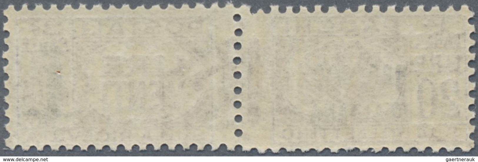 ** Italien - Paketmarken: 1944, "REPUBBLICA SOCIALE" Overprint, 20l. Lilac, Unmounted Mint, Shifted Per - Postpaketten