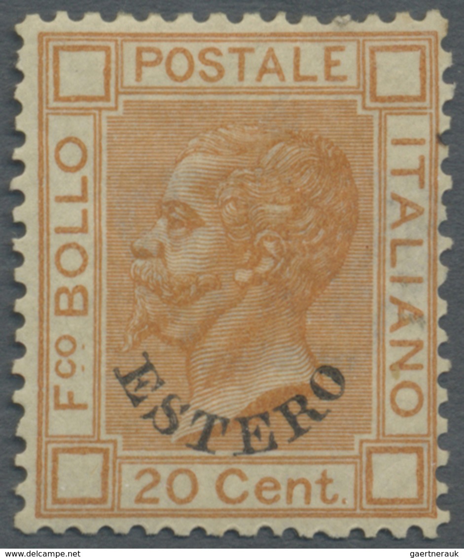 * Italienische Post Im Ausland - Allgemeine Ausgabe: 1878/1879, 20c. Orange, Bright Colour, Mint O.g. - Andere & Zonder Classificatie