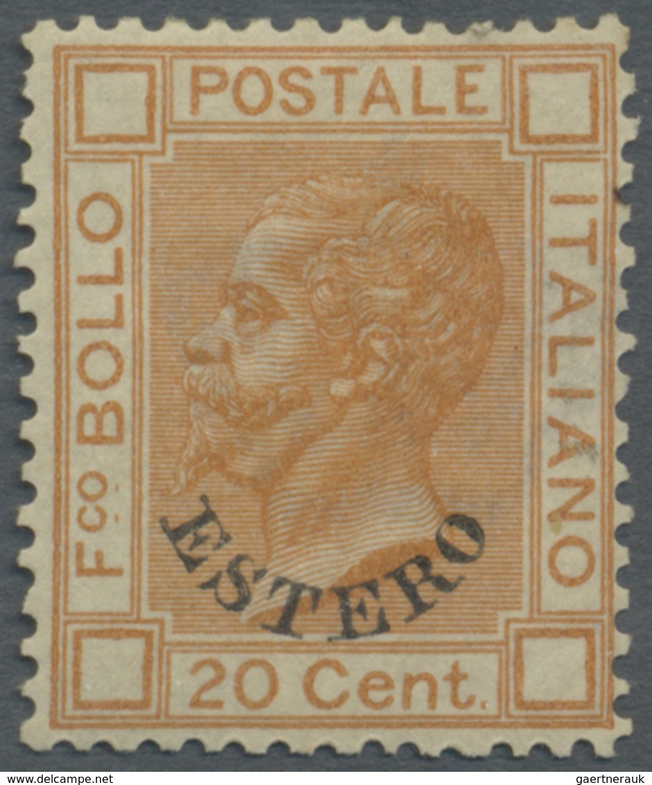 * Italienische Post Im Ausland - Allgemeine Ausgabe: 1878/1879, 20c. Orange, Bright Colour, Mint O.g. - Autres & Non Classés