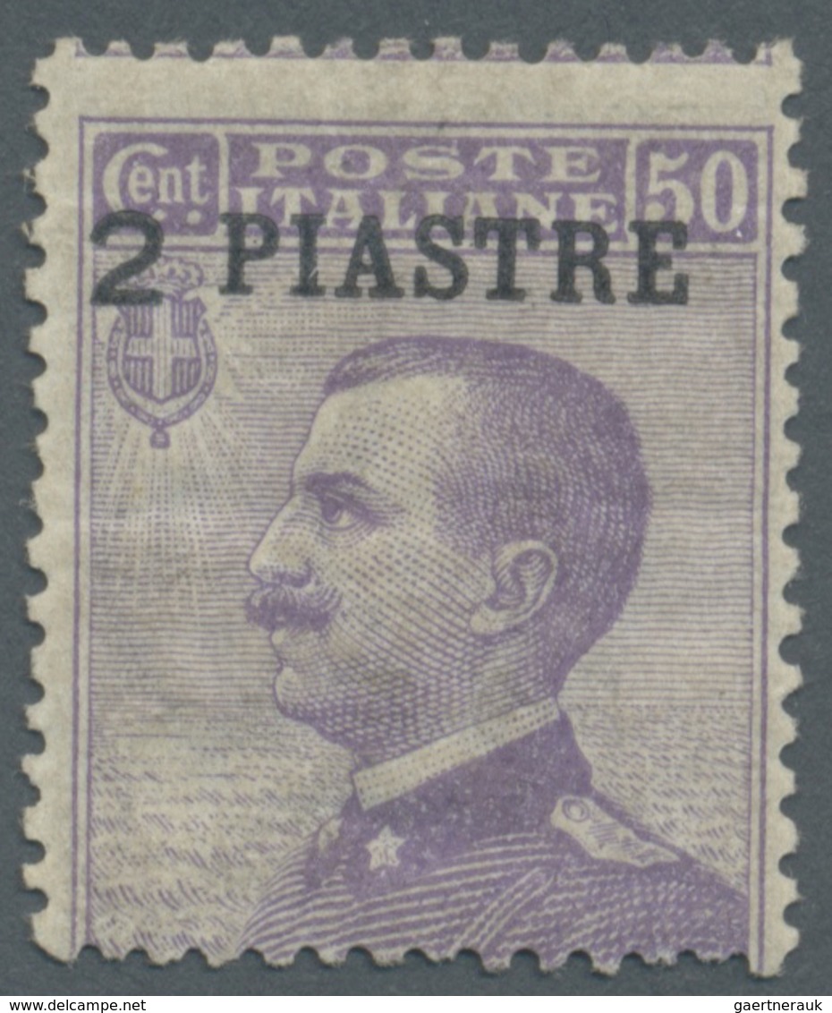 * Italienische Post In Der Levante: 1908, König Viktor Emanuel III. 50 C. Hellviolett Mit Großen Aufdr - Emissions Générales