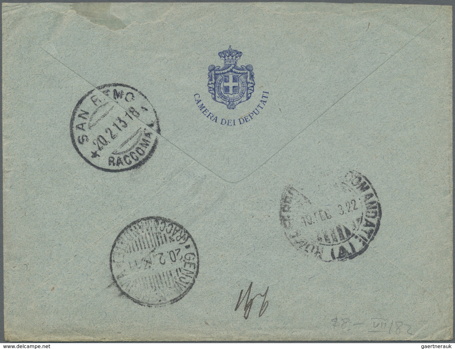 Br Italien - Stempel: "ROMA CAMERA DEL DEPUTATI" Clear On Two Preprinting Covers 1924 And 1925 (one "Il - Marcophilie