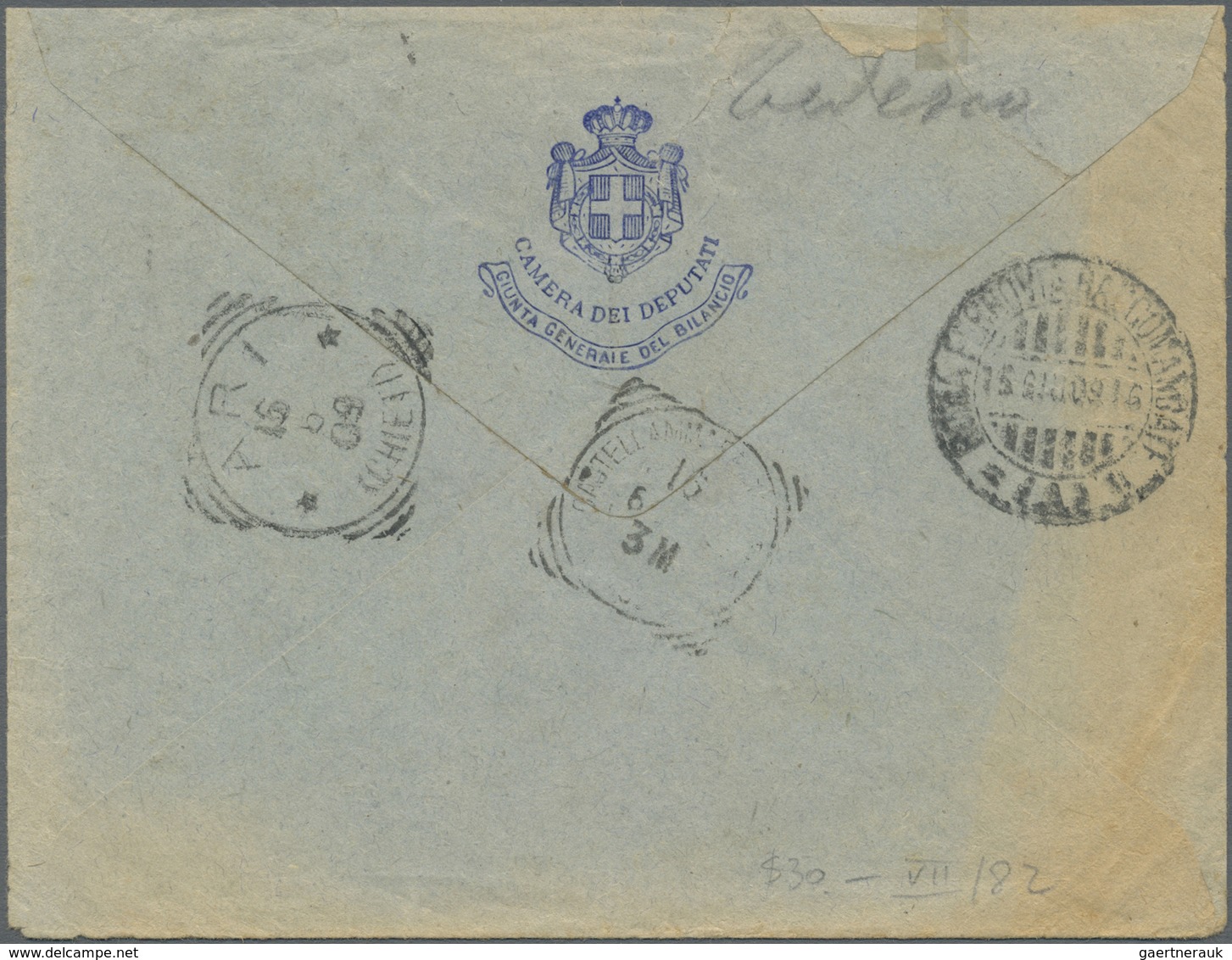 Br Italien - Stempel: "ROMA CAMERA DEL DEPUTATI" clear on two preprinting covers 1924 and 1925 (one "Il