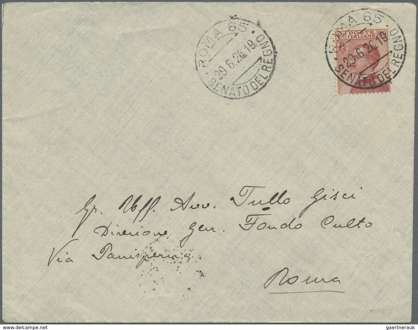 Br Italien - Stempel: "ROMA CAMERA DEL DEPUTATI" clear on two preprinting covers 1924 and 1925 (one "Il