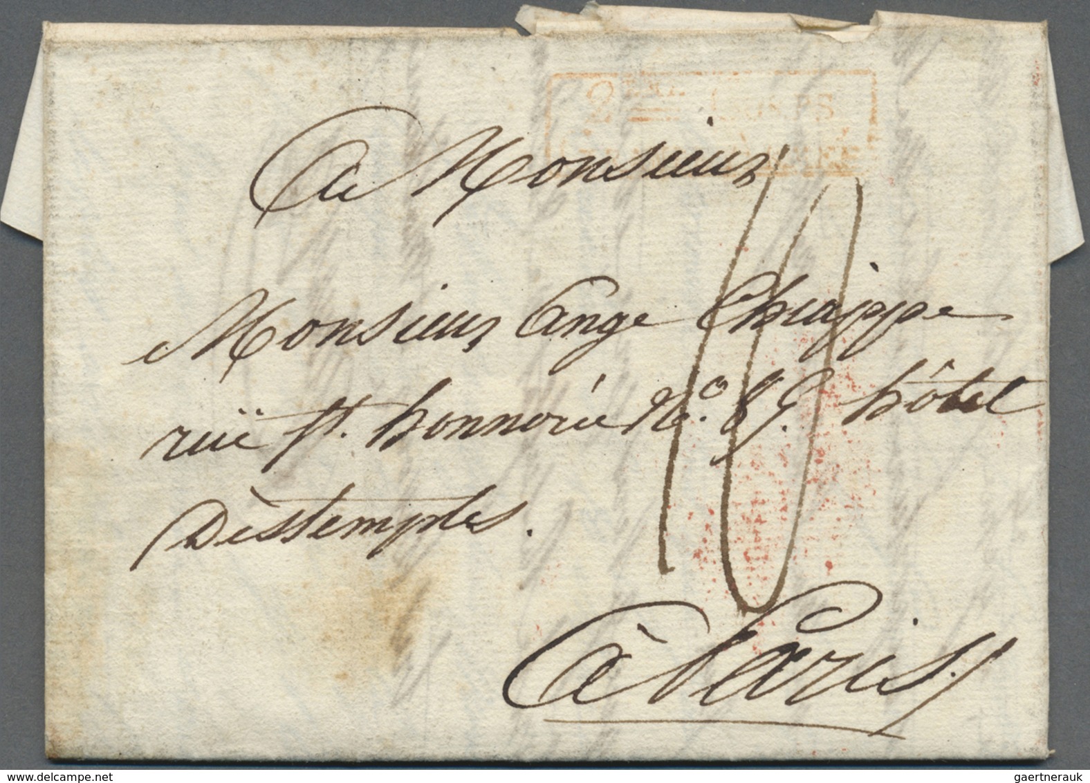 Br Italien - Französische Armeepost: 1806, "2EME CORPS GRANDE-ARMÉE", Slight Unclear In Red On Folded L - ...-1850 Voorfilatelie