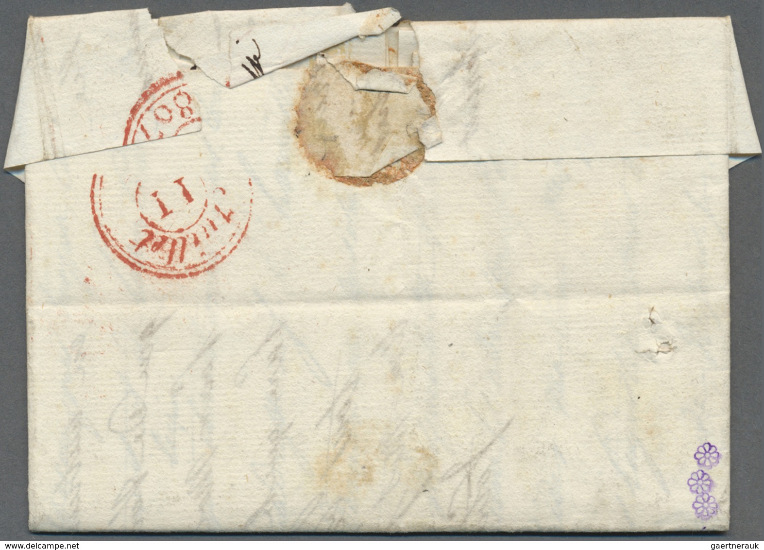 Br Italien - Französische Armeepost: 1806, "2EME CORPS GRANDE-ARMÉE", Slight Unclear In Red On Folded L - 1. ...-1850 Vorphilatelie