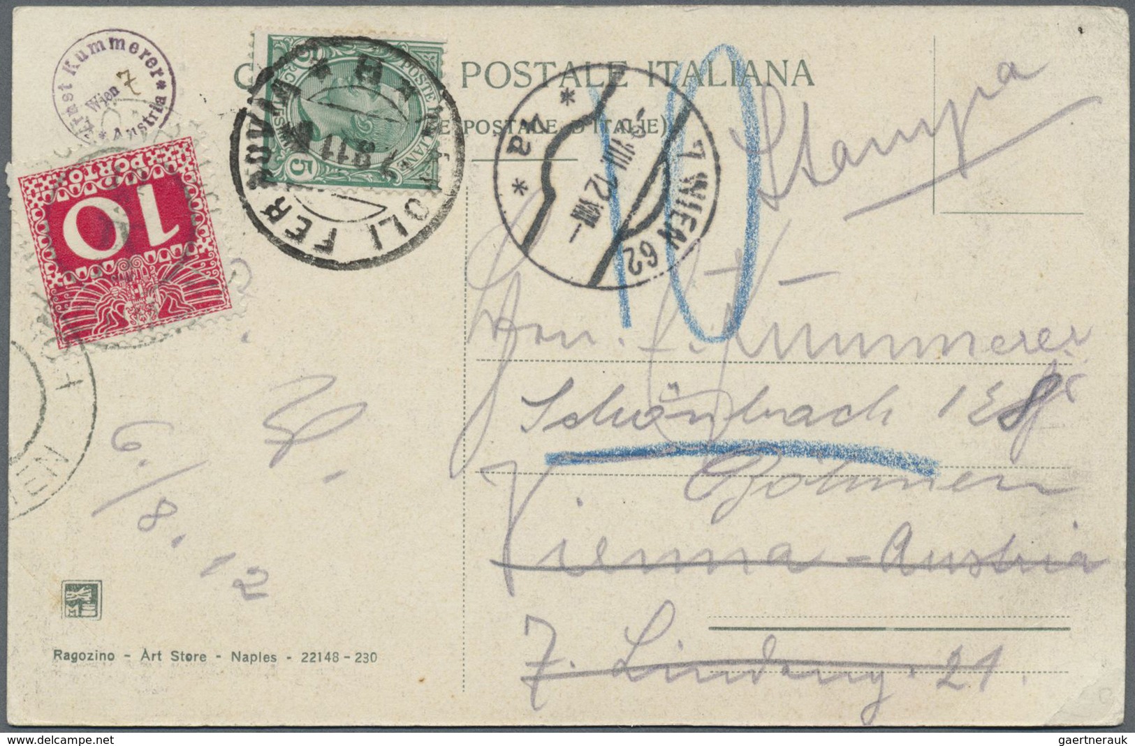 Italien - Besonderheiten: 1903/1912, Three Insufficient Picture Postcards, First With Too Small Form - Non Classés