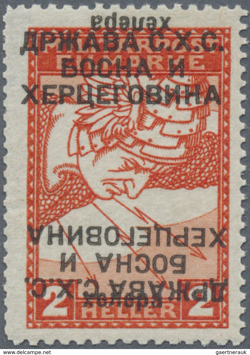 ** Jugoslawien: 1918, Express Stamp 5 H. Cyrillic Overprint In Red Instead Of Black, Extremely Rare, Si - Brieven En Documenten