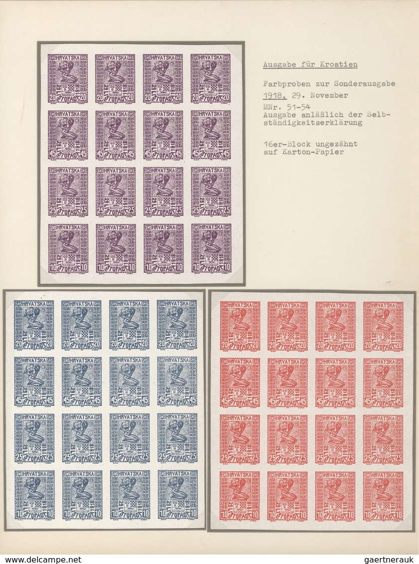 Br/(*) Jugoslawien: 1918, 10 To 45 Fil Mixed Franking With S.H.S. Overprint On Cover Used In Zagreb And Fou - Lettres & Documents