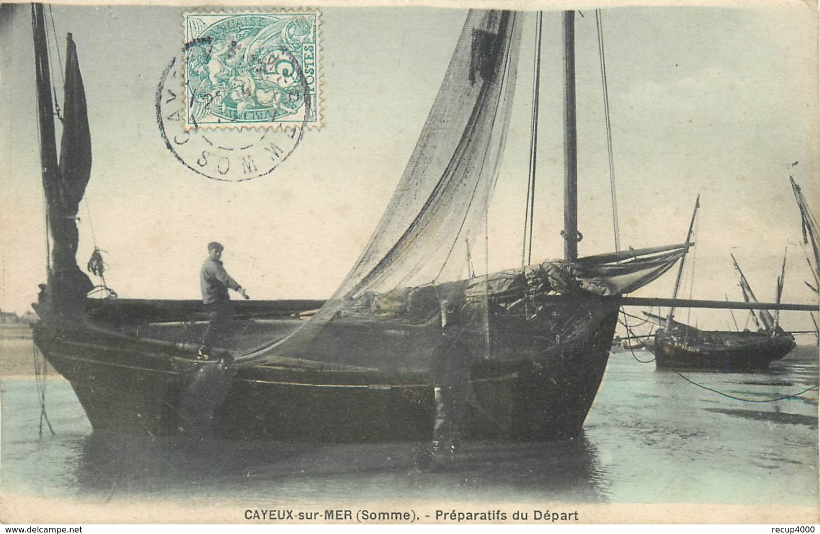 80 CAYEUX SUR MER  Préparatifs Du Départ Bateau De Pêche   2scans - Cayeux Sur Mer