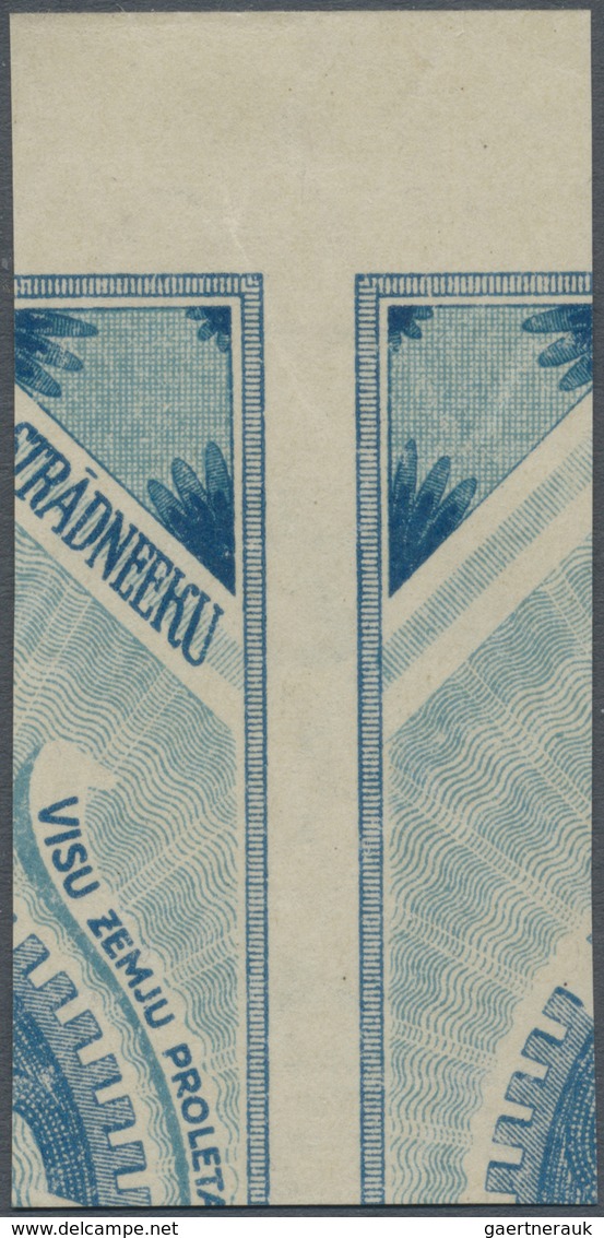 (*) Lettland: 1919, 1. Jahrestag Der Unabhängigkeit: 1 R, Ungezähnter Probedruck, Rahmen In Originalfarb - Letland