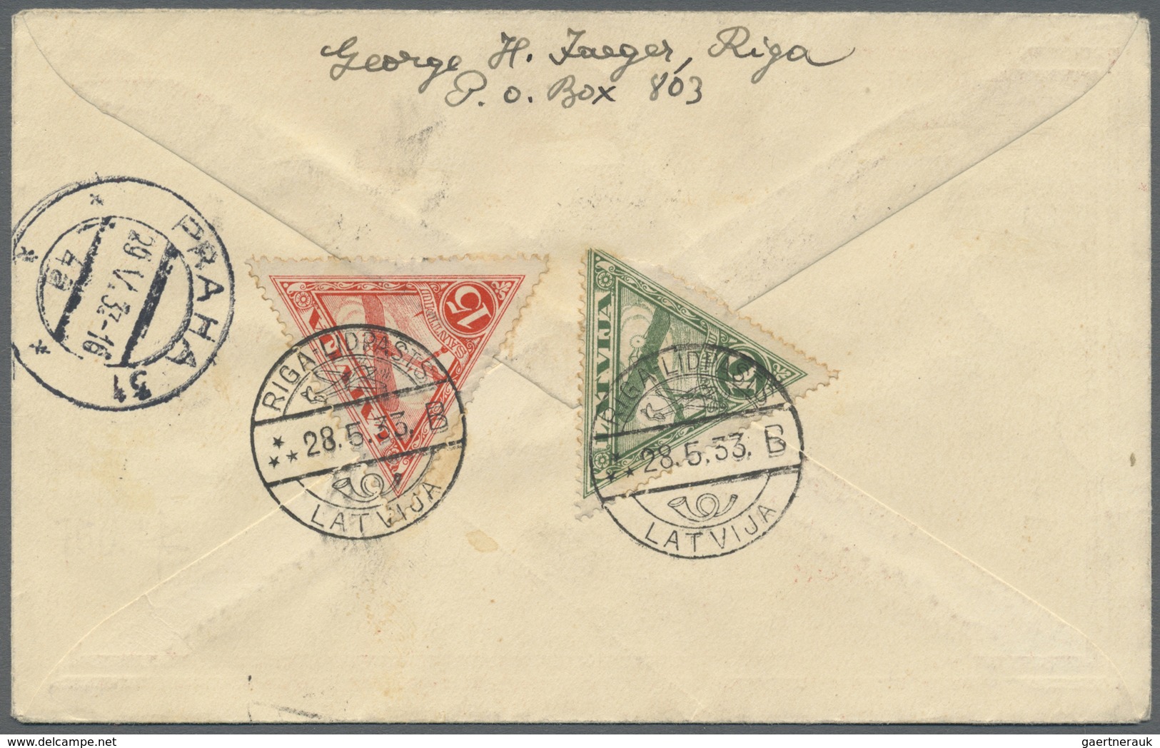 Br Lettland: 1933, "LATVIJA-AFRIKA 1933" 10 S, 15 S (minimal Crack Above) And 25 S Imperforated And B/s - Latvia