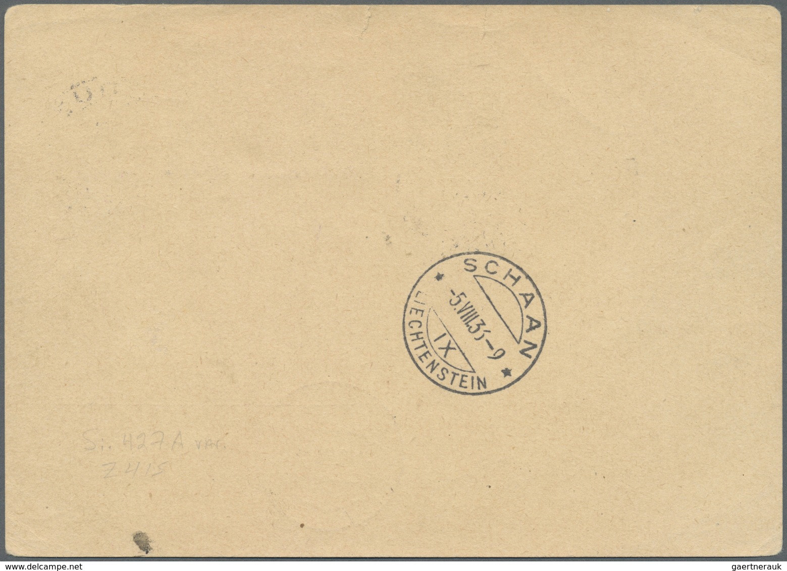 Liechtenstein - Ganzsachen: 1936, 20 Rp. Bildpost GSK Bild Bendern ( 2 Kl. Einrisse Oben) Mit ZuF Un - Stamped Stationery