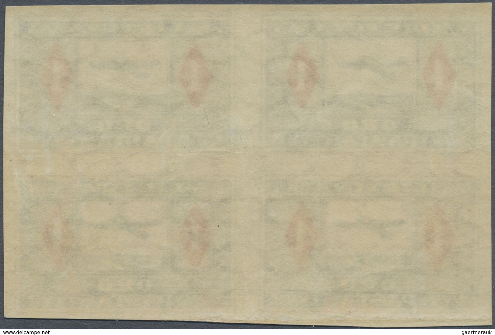 ** Litauen: 1921, Airmails 1a. Green/red, Imperforate Block Of Four, Unmounted Mint. Only 4.378 Issued. - Lituanie