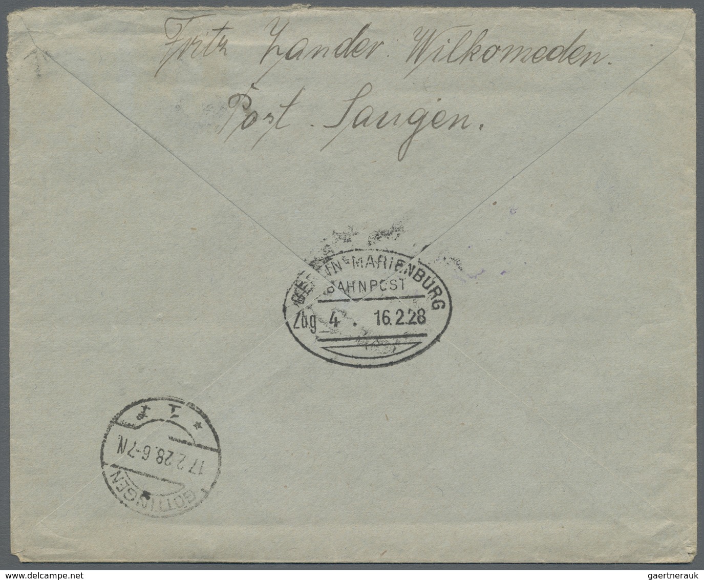 Br Litauen: 1928, Registered Letter With 50 C. Basanavicius In Single Franking From SAUGAI Via Train BE - Litouwen