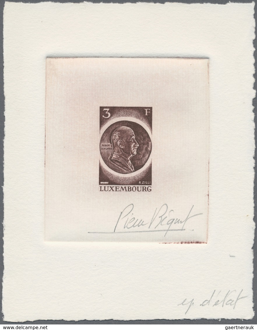 (*) Luxemburg: 1972, Épreuve D'artiste For The 3 Fr. Value Of Mi.No. 849. Signed By The Stamp Designer P - Autres & Non Classés
