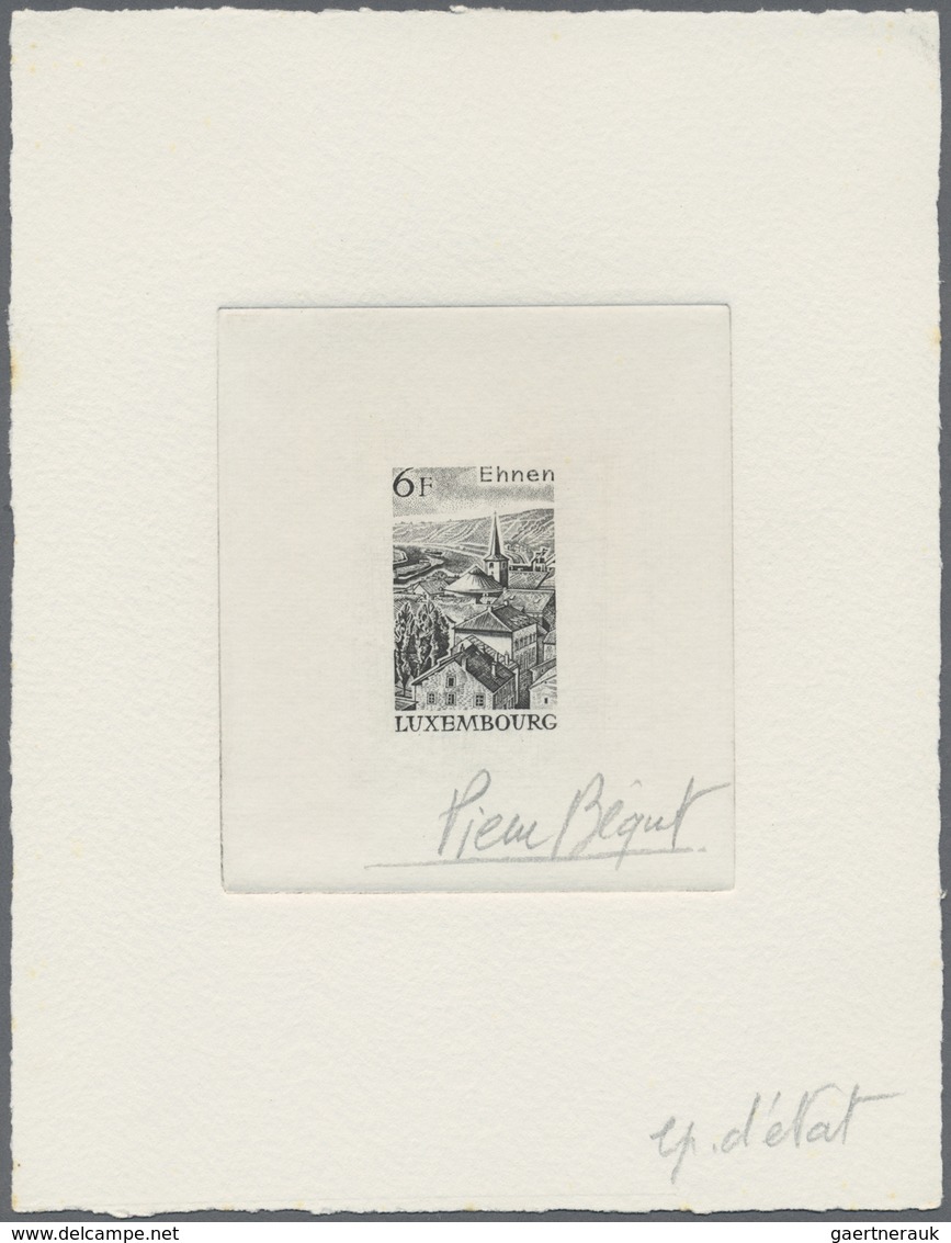 (*) Luxemburg: 1977, Épreuve D'artiste For The 6 Fr. Value Of The Set Mi.No. 947/948. Signed By The Stam - Andere & Zonder Classificatie