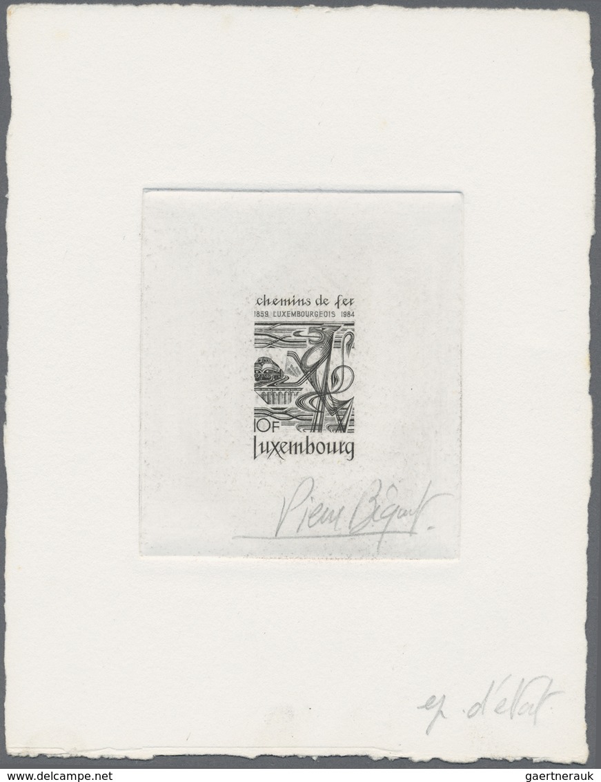 (*) Luxemburg: 1984, Épreuve D'artiste For The 10 Fr. Value Of The Set Mi.No. 1091/1094. Signed By The S - Autres & Non Classés