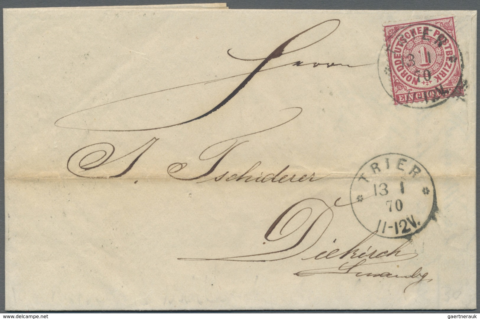 Br Luxemburg - Besonderheiten: 1865/71, Incoming Mail: Drei Kabinett-Briefe Aus Gleicher Korrespondenz - Autres & Non Classés