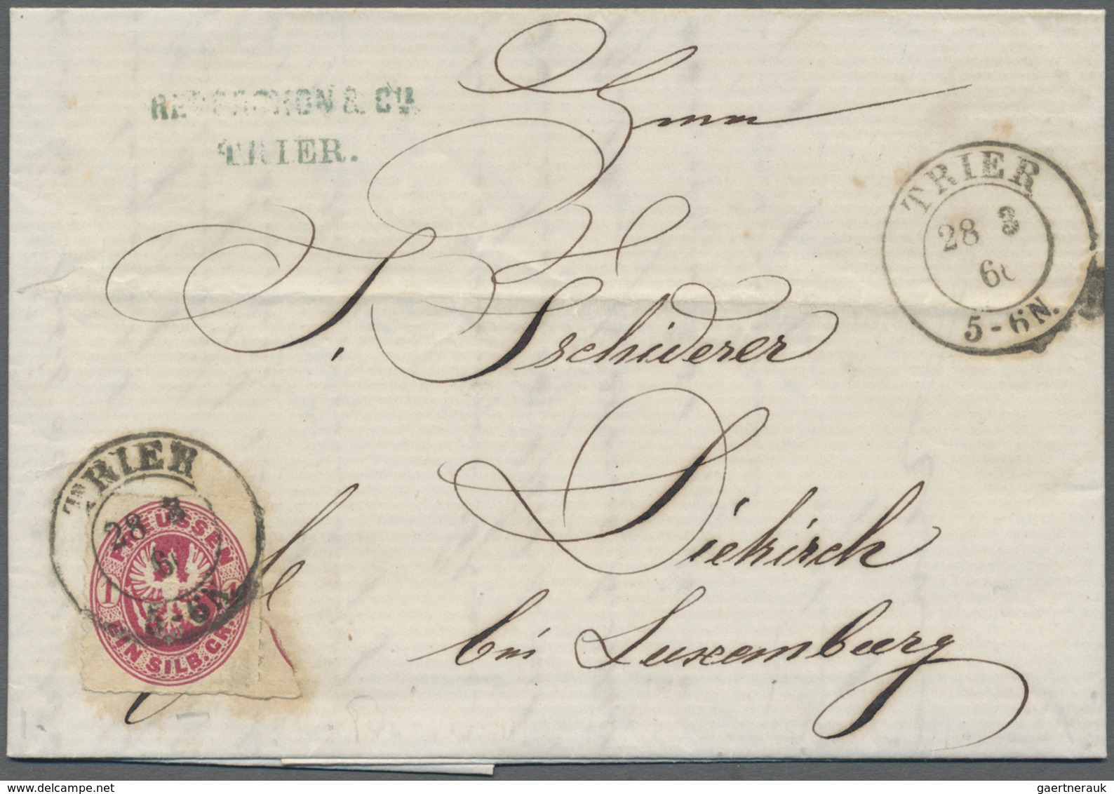 Br Luxemburg - Besonderheiten: 1865/71, Incoming Mail: Drei Kabinett-Briefe Aus Gleicher Korrespondenz - Andere & Zonder Classificatie