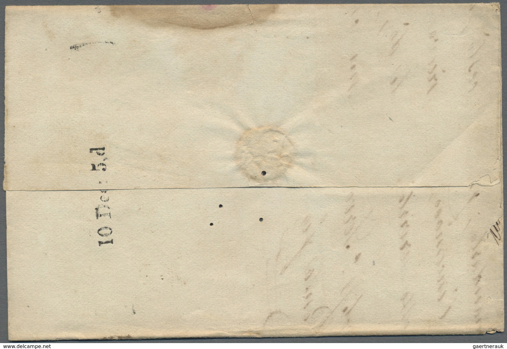 Br Malta - Vorphilatelie: 1838. Envelope (holes) Written From Livorno Dated '28th November 1838' Addres - Malte