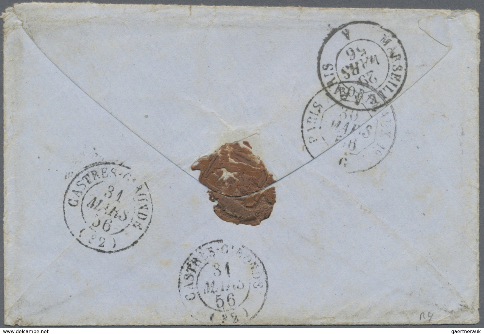 Br Malta: 1856. Envelope With Full Text Written From Malta Dated '25th Mars 1856'' Addressed To France - Malta