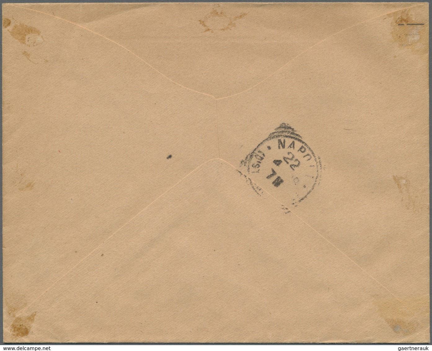 Br Malta: 1899. Envelope To Napoli Headed 'Agenzia Di Malta Della Regia Navigazione Marittima Ungherese - Malte