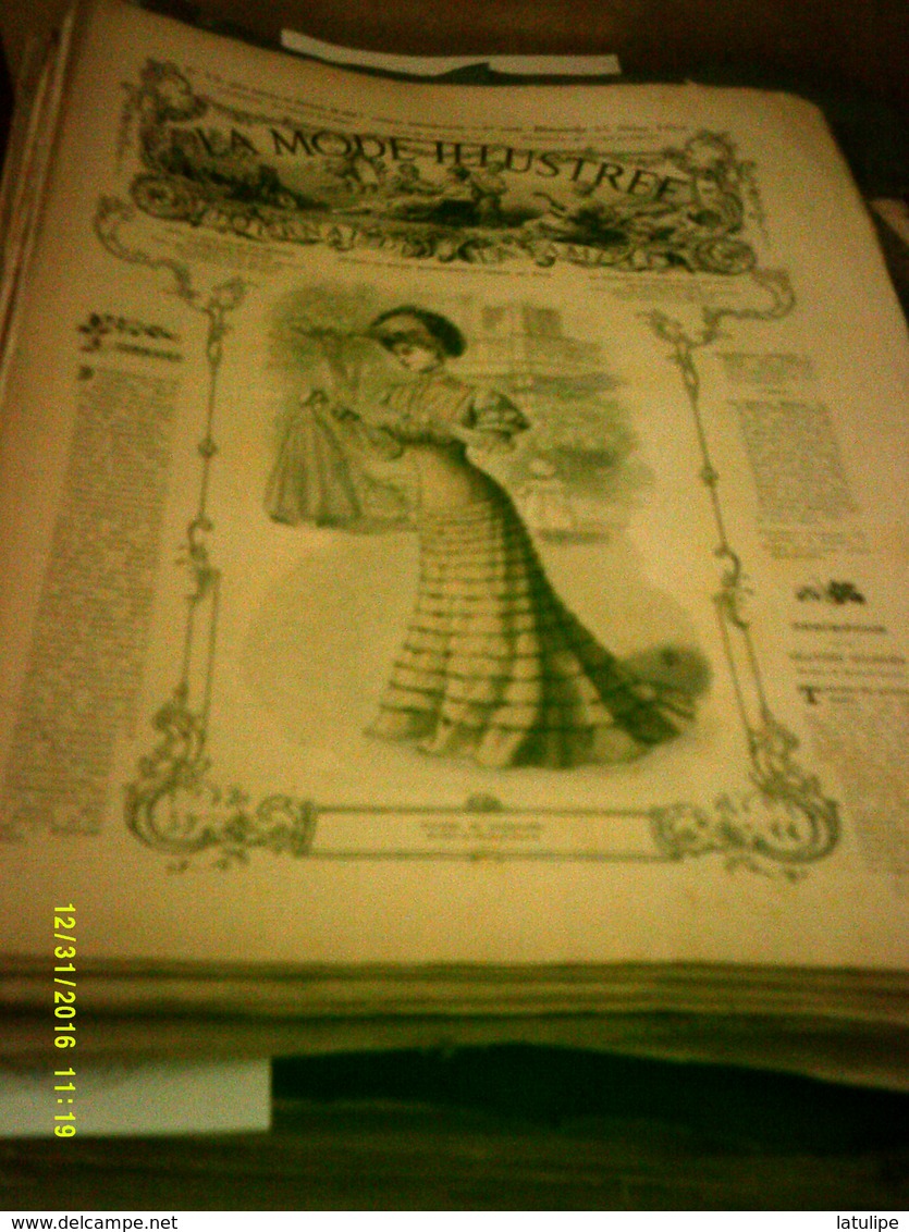 Journal De Famille La Mode Illustrée No 12 ( Avec Planche De Patrons 50cent ) De 47em Année Du 25 Mars  1906 _6 Pages - Moda