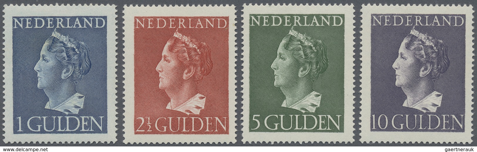 ** Niederlande: 1946, Freimarken: Königin Wilhelmina, Tadellose Postfrische Serie, Lediglich Der Unbede - Autres & Non Classés