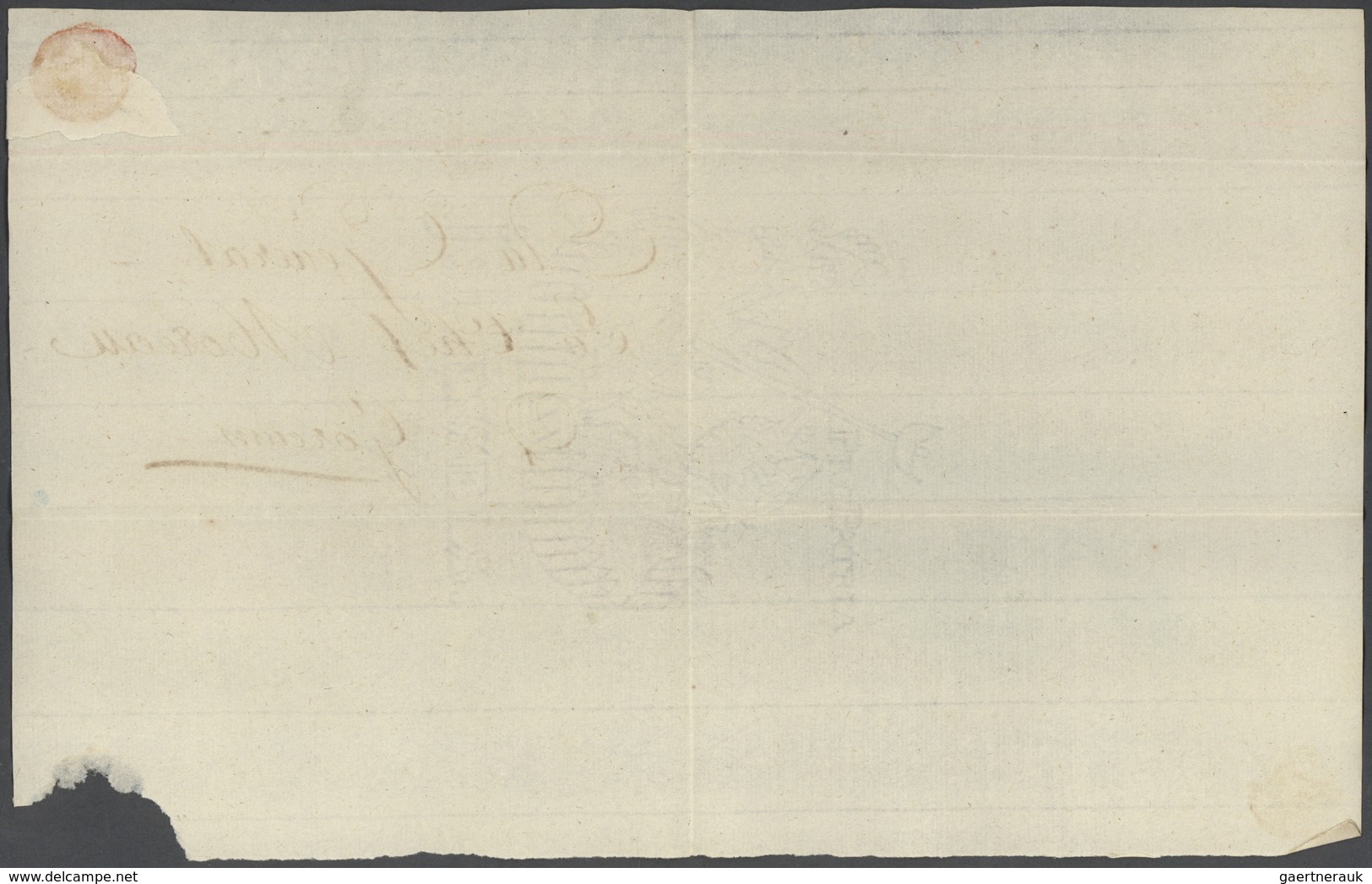 Br Niederlande - Französische Armeepost: 1796, "D.ON. B ARM.S DU NORD", Straight Line In Black On Folde - ...-1850 Voorfilatelie