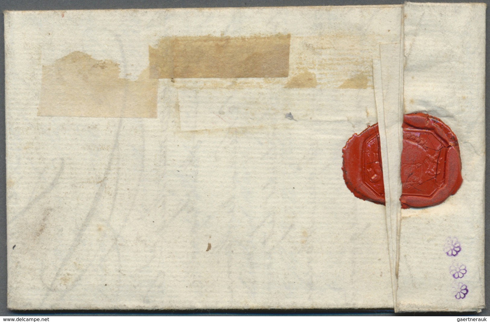 Br Niederlande - Französische Armeepost: 1801, "HOLLANDE TROUPES F.OISES", Double Line In Red On Folded - ...-1850 Préphilatélie