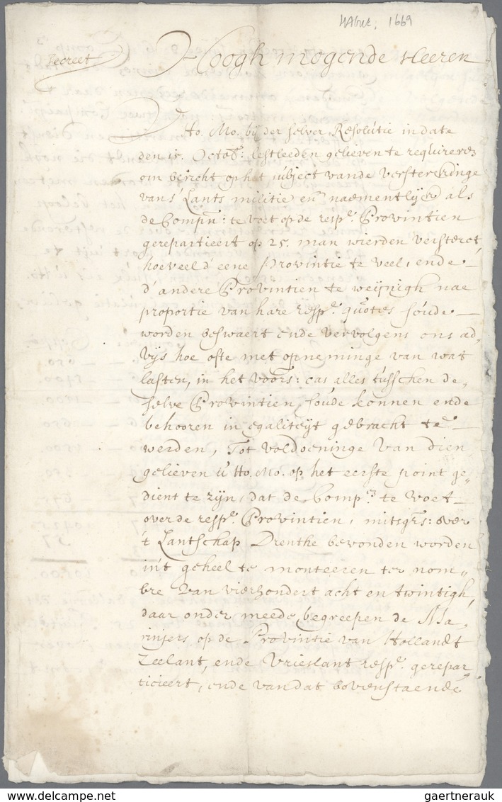 Br Niederlande - Besonderheiten: 1861, Zwei Briefinhalte, Zusammen Acht Seiten, überschrieben "Lettre S - Autres & Non Classés