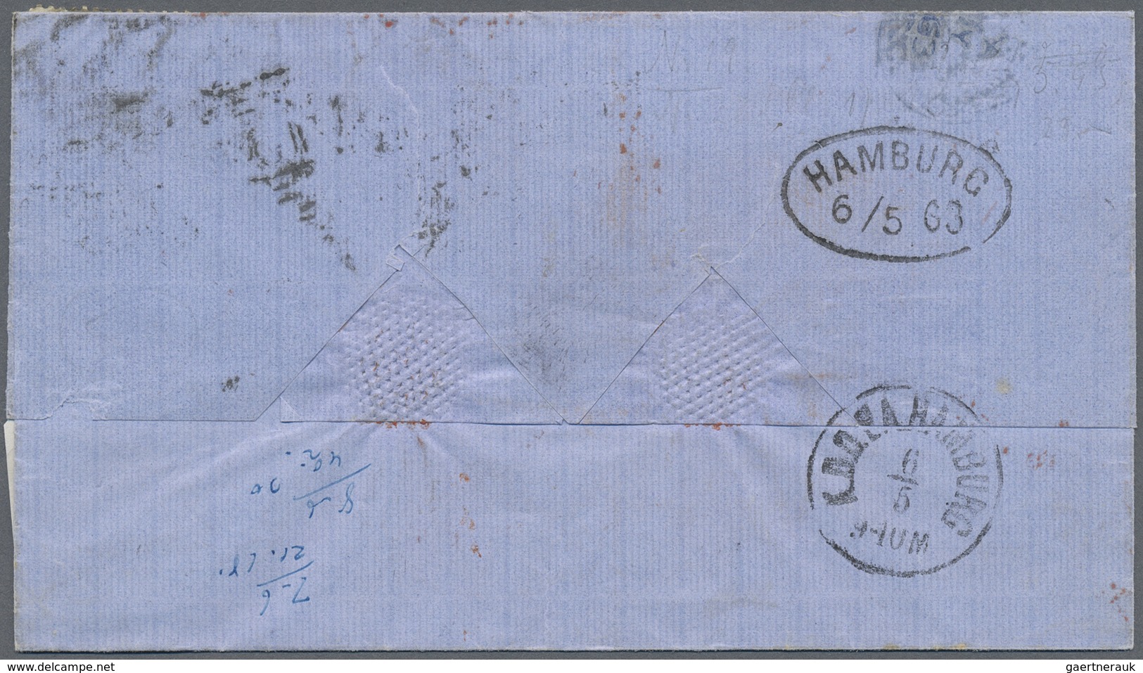 Br Norwegen - Besonderheiten: 1863. Registered Envelope Addressed To Christiania, Norway Bearing SG 79, - Andere & Zonder Classificatie