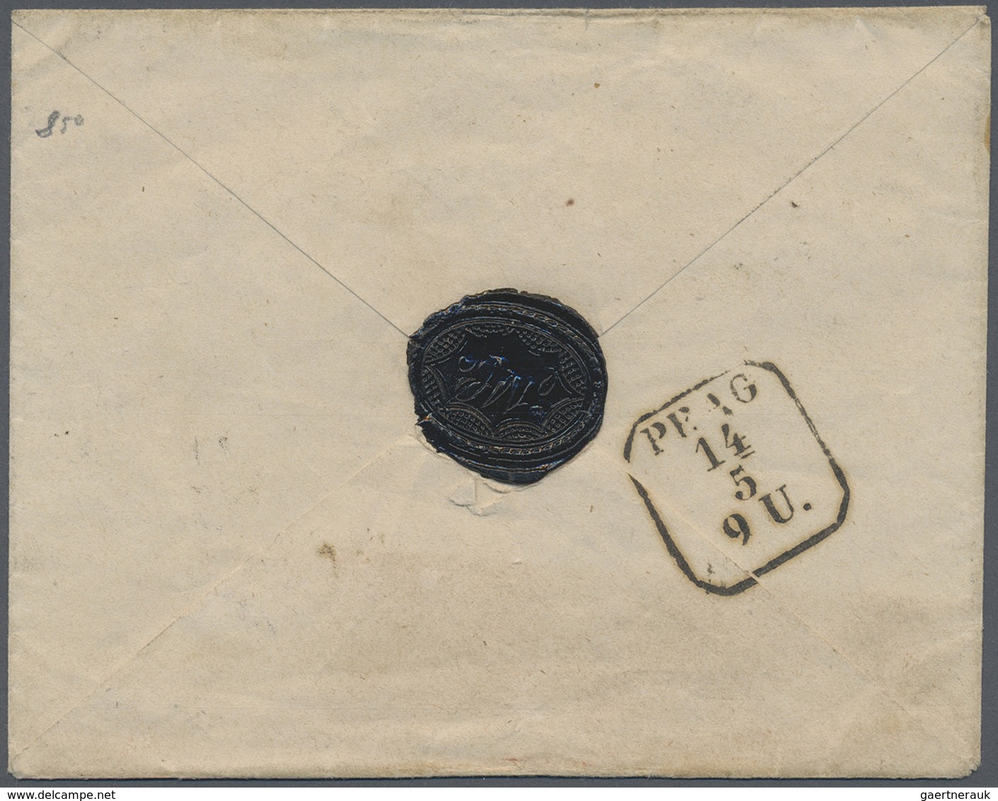 Br Österreich: 1855 (ca.), 3 Kreuzer Rot Sauber Entwertet Mit L2 "Böhmischbrod" Nach Prag, Dort Von Bed - Unused Stamps