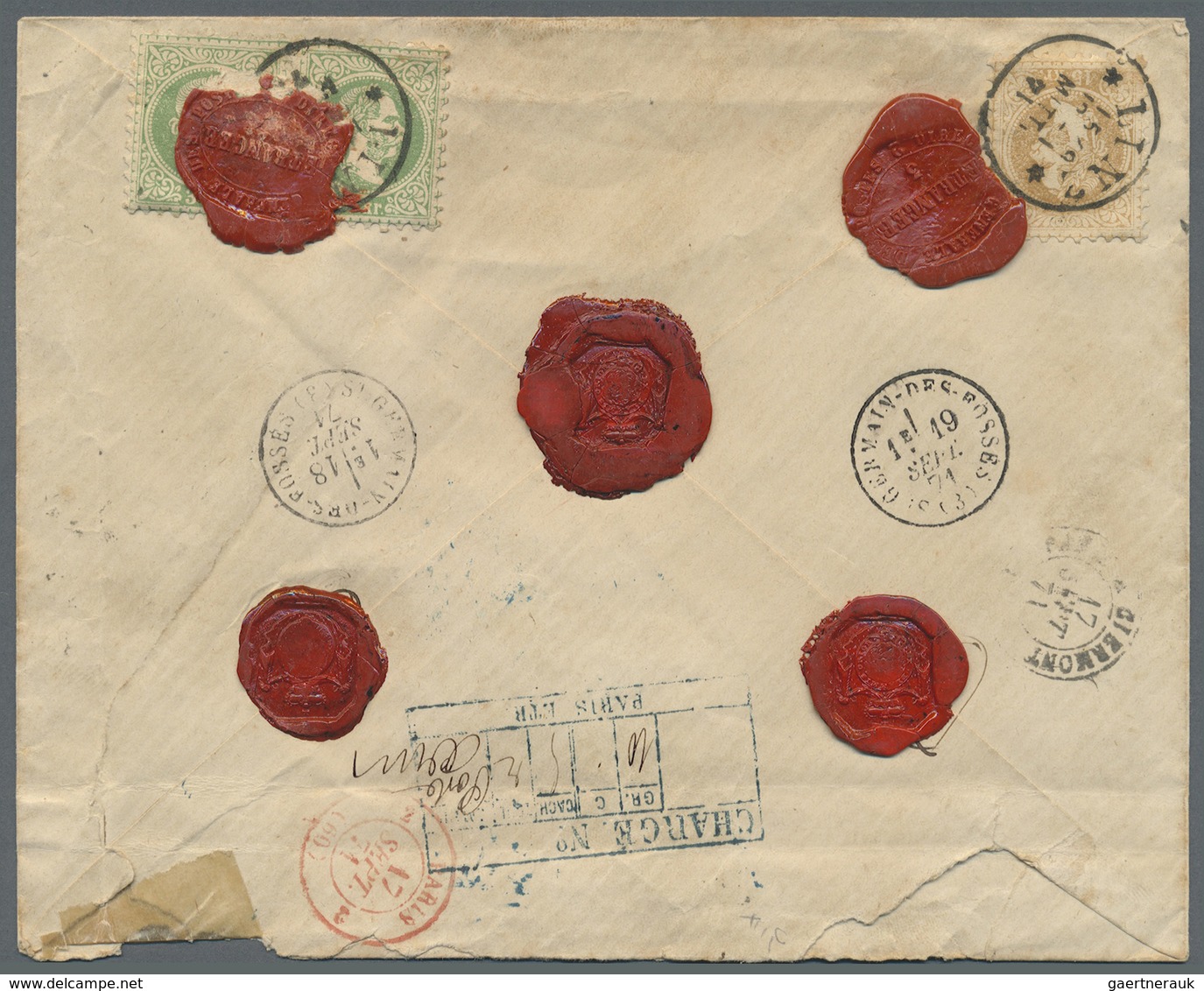 Br Österreich: 1871. Gesiegelter, Eingeschriebener Brief An 'Prince Charles De Lussinge, Chateau Chermo - Neufs