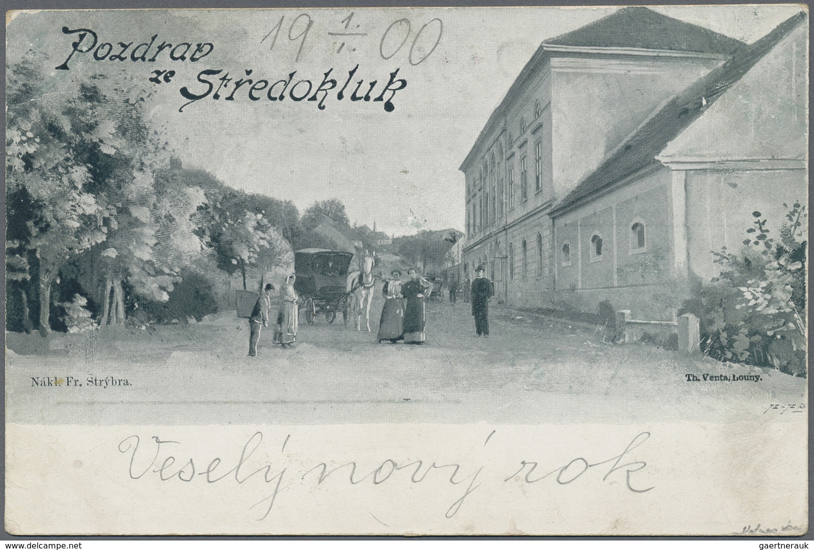 Österreich: 1900, 2 Kreuzer Braunocker/schwarz Auf Neujahrs-Ansichtskarte Vom 1.1.00 Aus Stredokluk, - Neufs