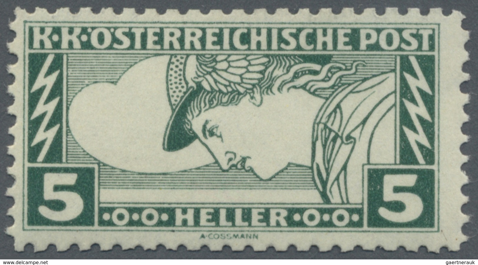** Österreich: 1917, 5 H. Drucksachen-Eilmarke In Sehr Seltener Zähnung L 12½ : 11½, Postfrisch, "echt - Neufs
