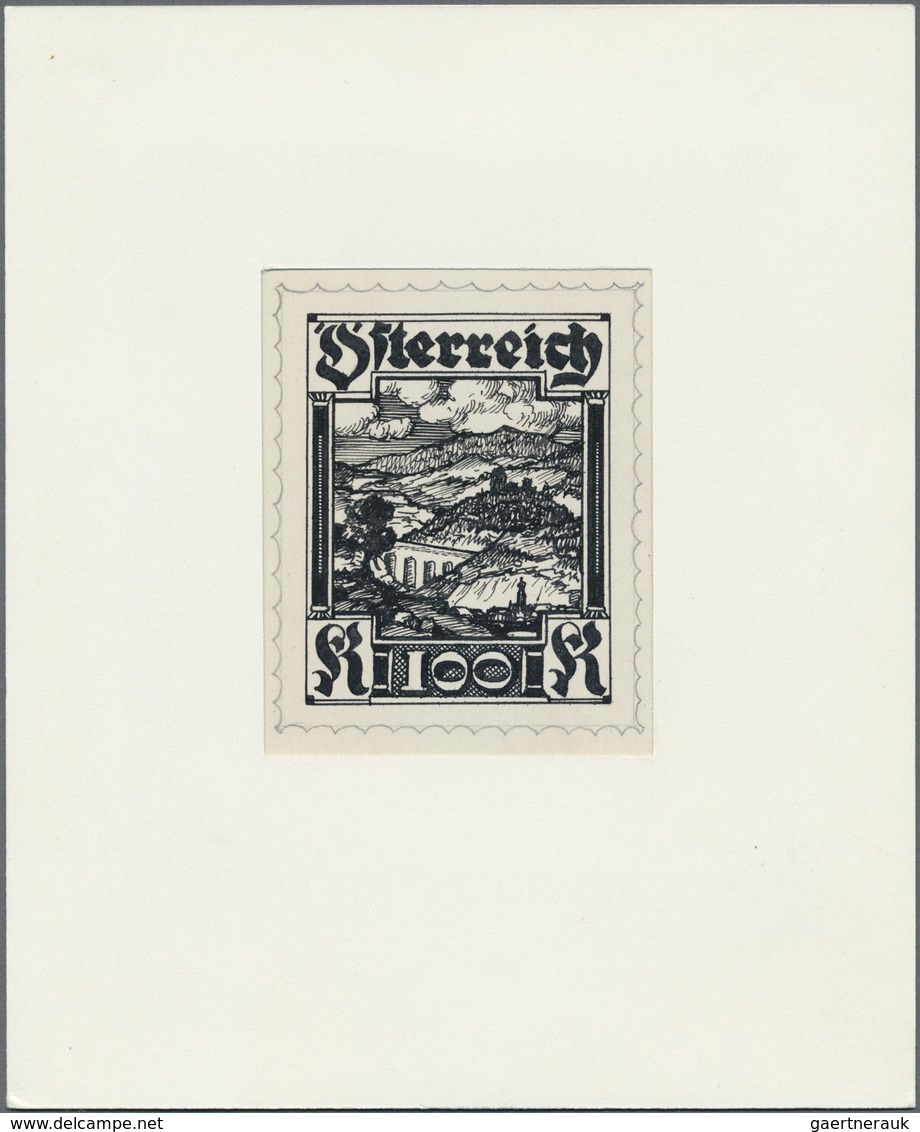 (*) Österreich: 1919, Landschaften, Serie Von 4 Versch. S/w-Fotoessays In Zwei Motiven Bzw. Wertstufen Z - Neufs