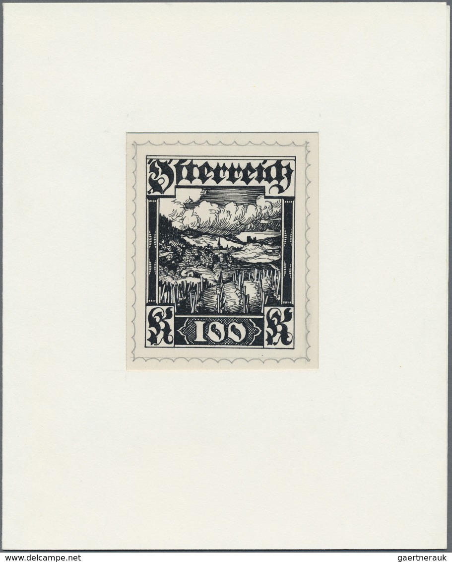 (*) Österreich: 1919, Landschaften, Serie Von 4 Versch. S/w-Fotoessays In Zwei Motiven Bzw. Wertstufen Z - Neufs