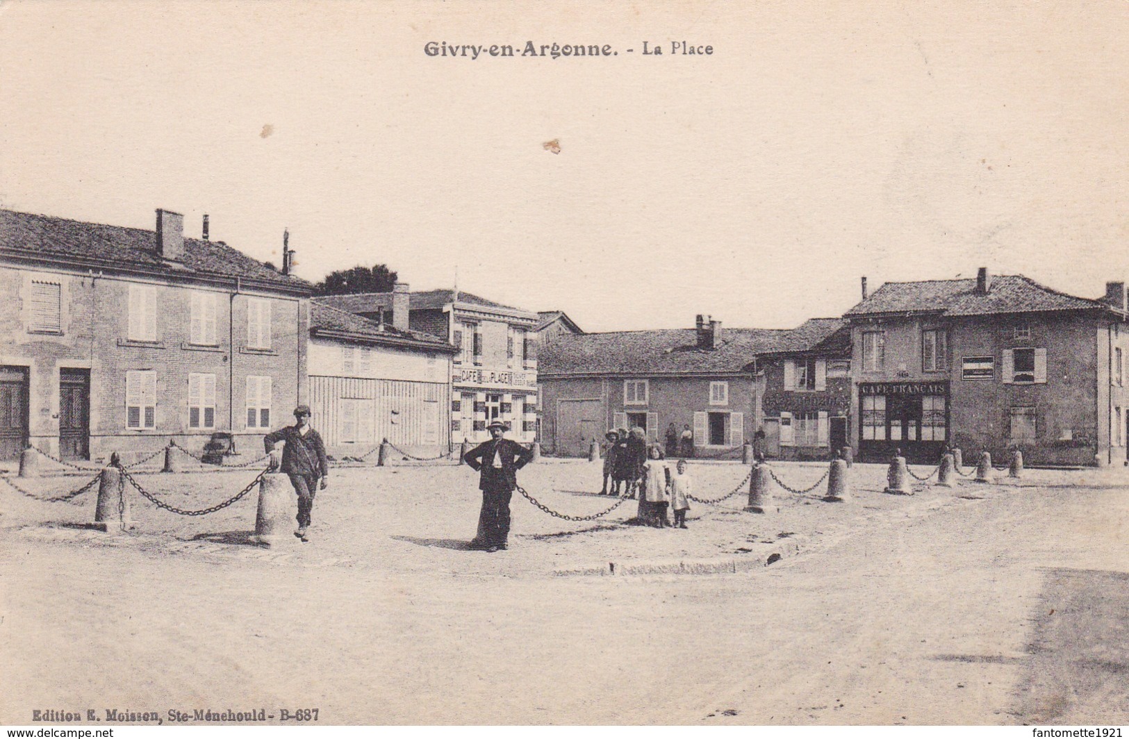 GIVRY EN ARGONNE LA PLACE (dil28)MOISSON - Givry En Argonne