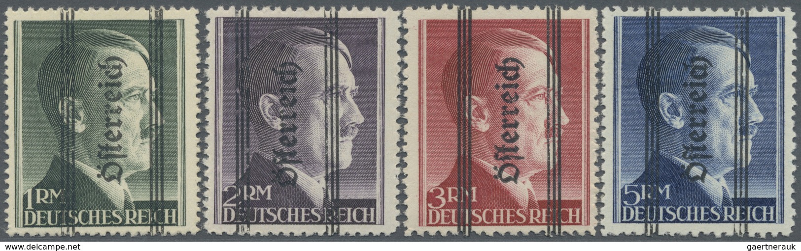 ** Österreich: 1945, Freimarken 1 RM Bis 5 RM Mit Grazer Aufdruck Type I, Signiert Kovar, Für 5 RM Foto - Neufs