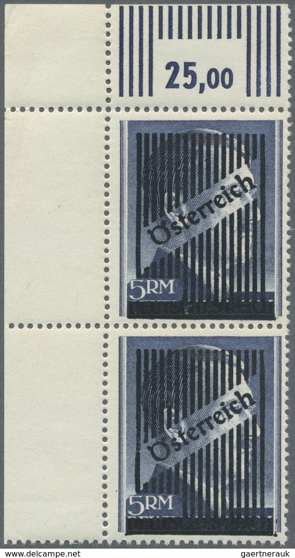 ** Österreich: 1945, Wiener Aushilfsausgabe: Nicht Ausgegebene Werte Zu 2 RM Mit Plattenfehler "11. Git - Neufs