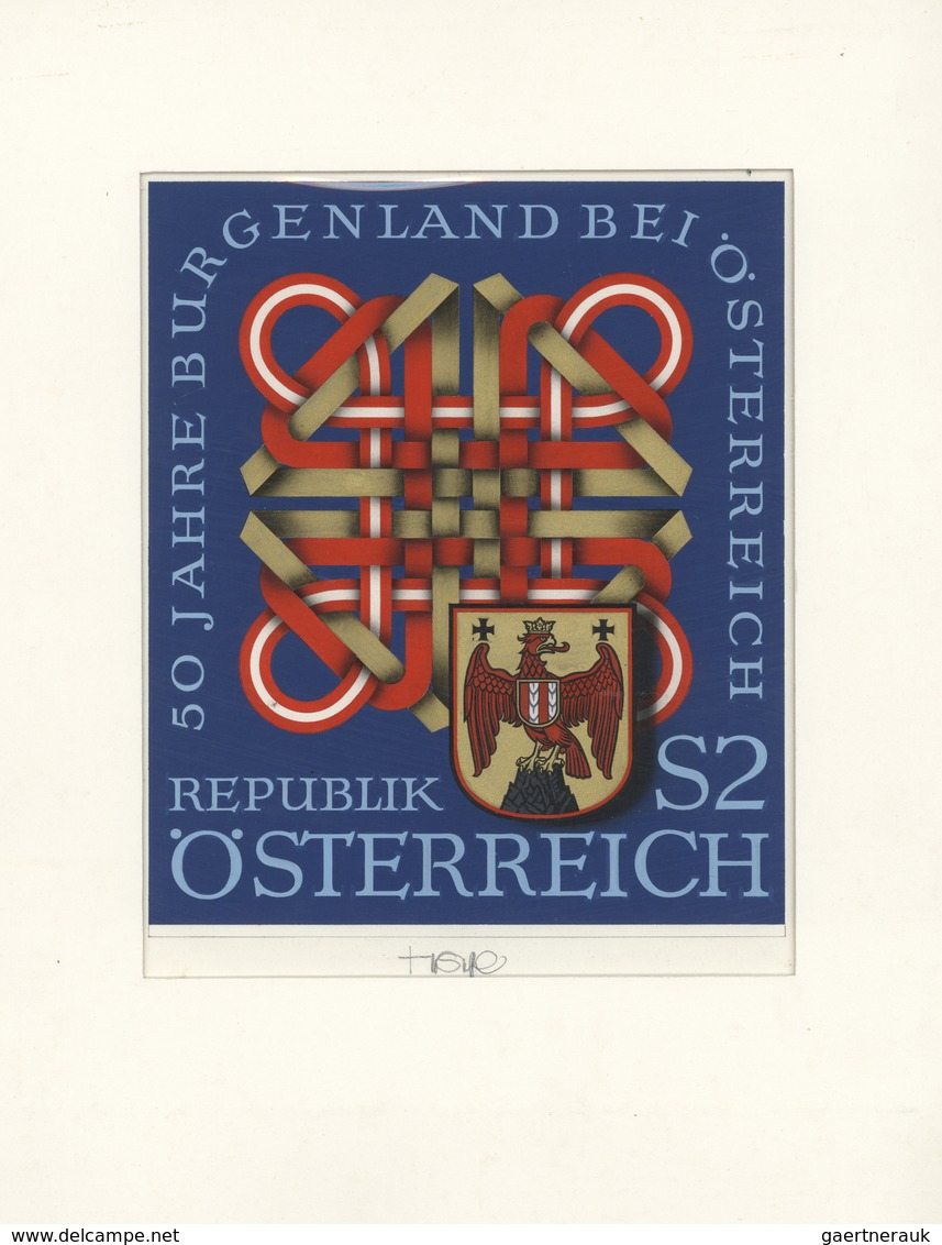 Österreich: 1971. Original Künstlergemälde Von Prof. Otto Stefferl Für Die Ausgabe "50 Jahre Burgenl - Neufs