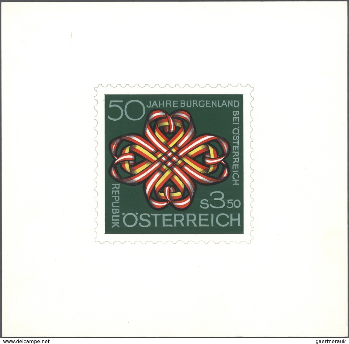 Österreich: 1971. Original Künstlergemälde Von Prof. Otto Stefferl Für Die Ausgabe "50 Jahre Burgenl - Neufs