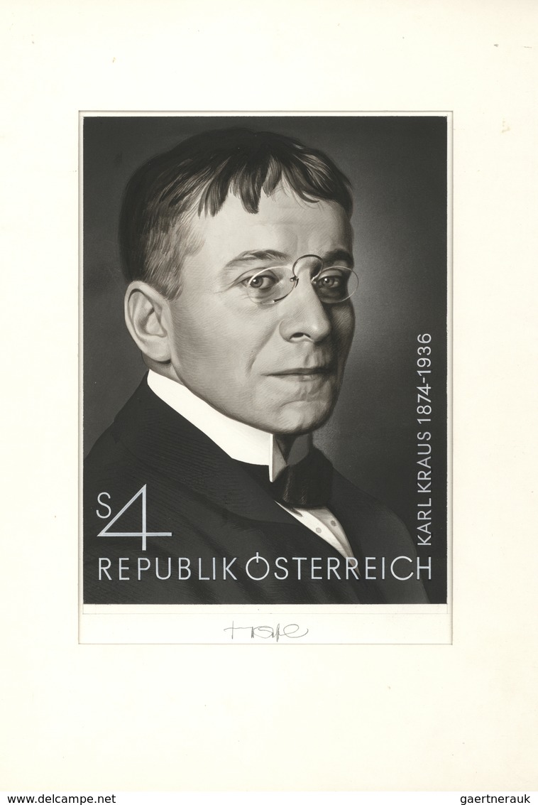 Österreich: 1974. Original Künstlergemälde Von Prof. Otto Stefferl Für Die Ausgabe "100. Geburtstag - Neufs