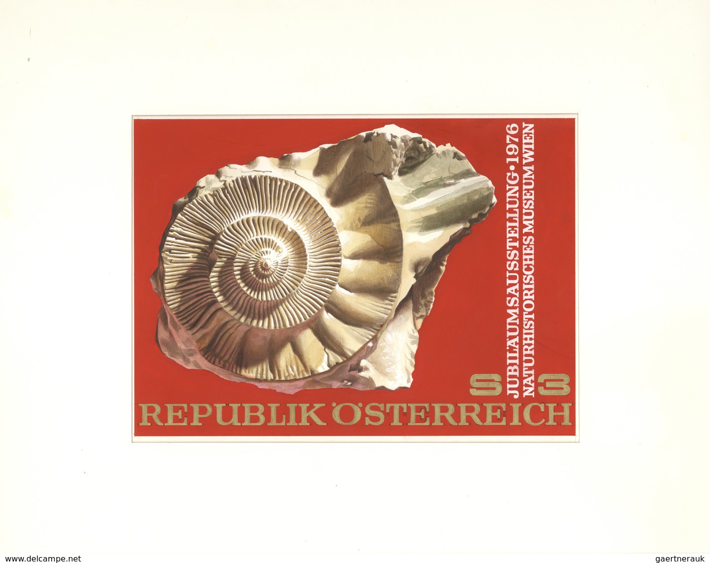 Österreich: 1976. Original Künstlergemälde Von Prof. Otto Stefferl Für Die Ausgabe "Jubiläumsausstel - Neufs