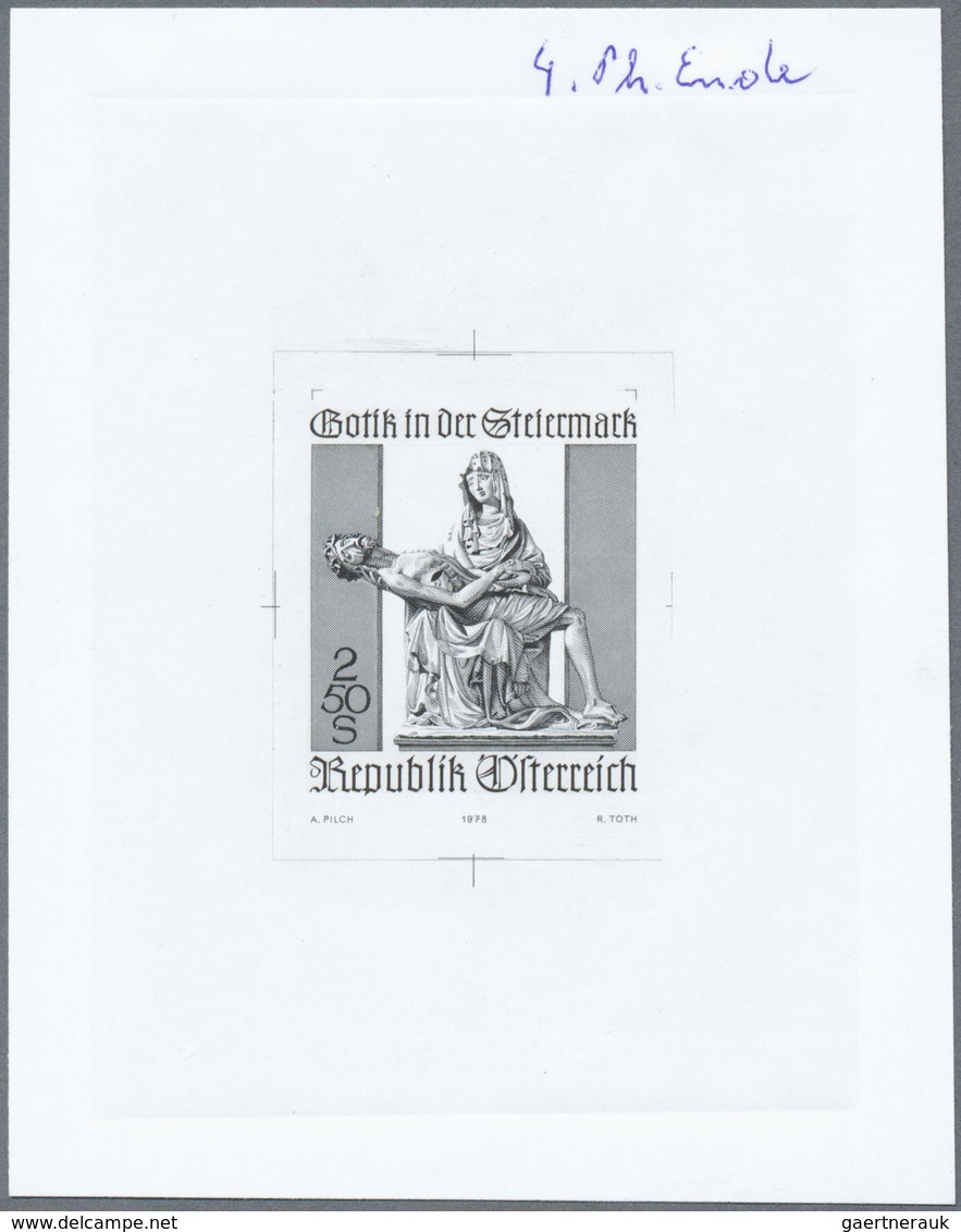 Österreich: 1978. Probedruck In Schwarz Für Marke "Steirische Landesausstellung 'Gotik' In Der Steie - Neufs