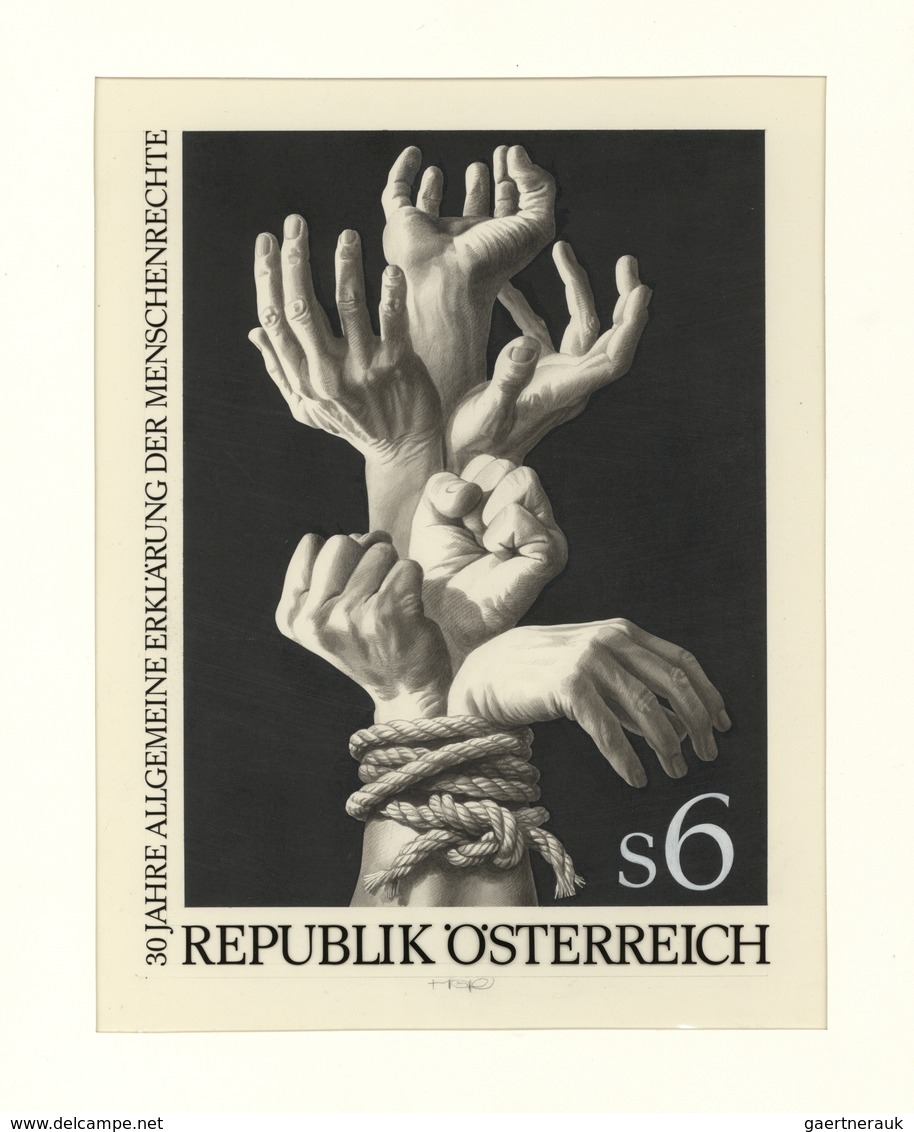 Österreich: 1978. Original Künstlergemälde Von Prof. Otto Stefferl Für Die Ausgabe "30. Jahrestag De - Neufs