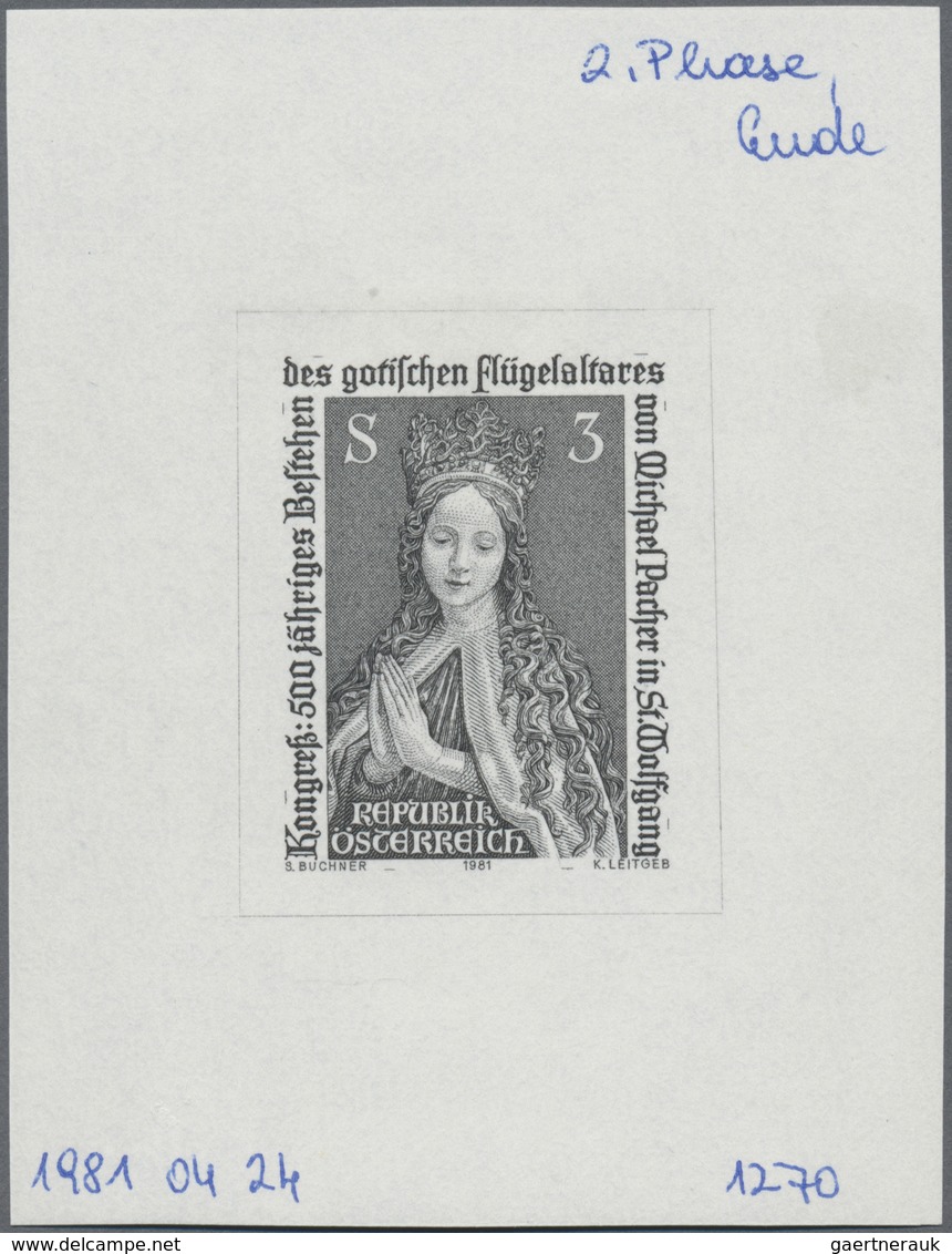 Österreich: 1981. Probedruck In Schwarz Für Die Ausgabe "Kongreß Zum 500jährigen Bestehen Des Gotisc - Neufs
