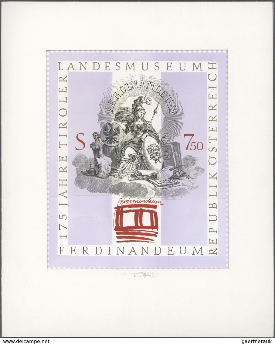 Österreich: 1998. Original Künstlergemälde Von Prof. Otto Stefferl Für Die Ausgabe "175 Jahre Tirole - Neufs