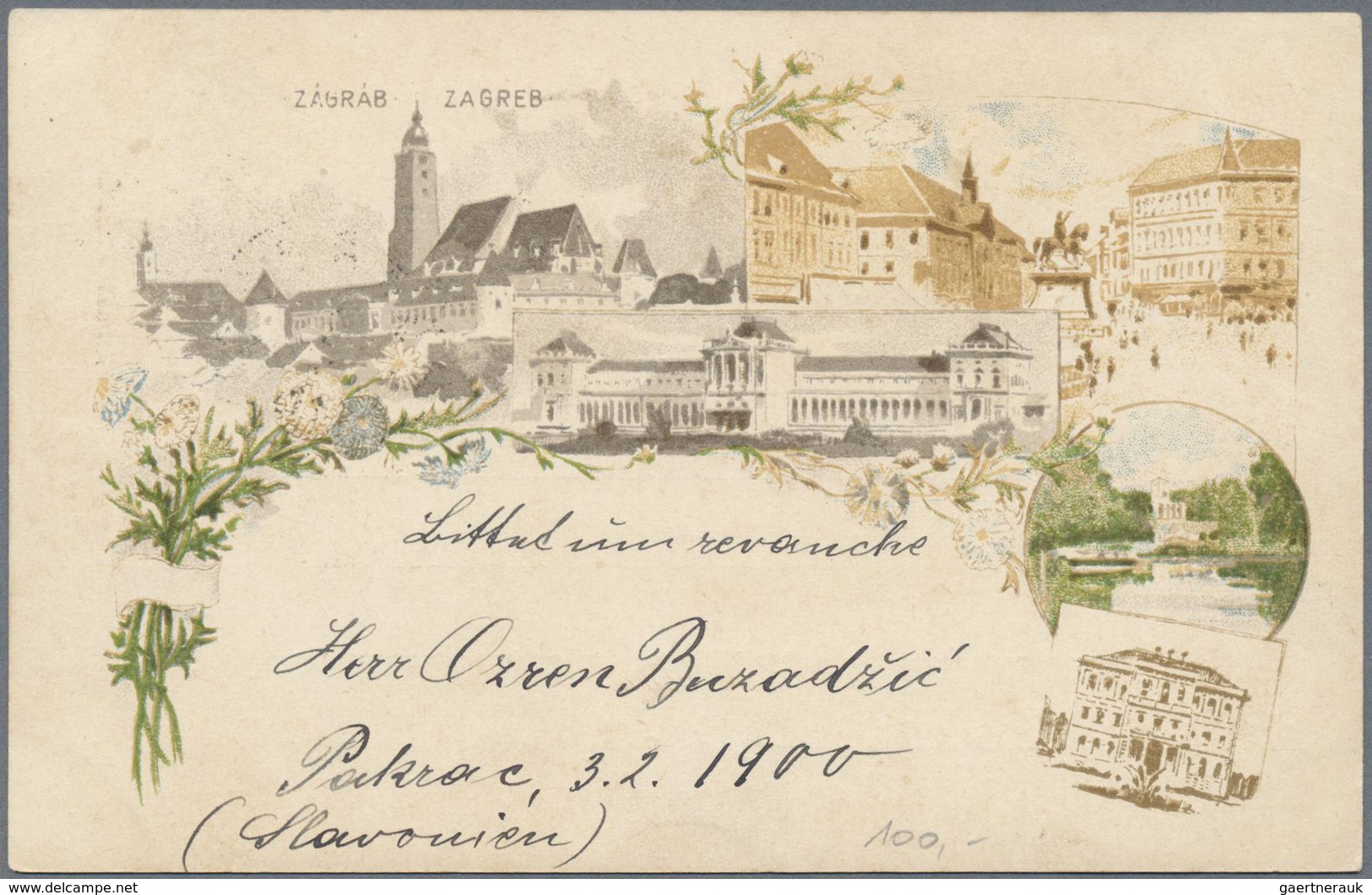 /GA Österreich - Portomarken: 1900/1917, Ungarische Ganzsachen-Ansichtskarte Von Pakrac Nach Wien Unterf - Taxe